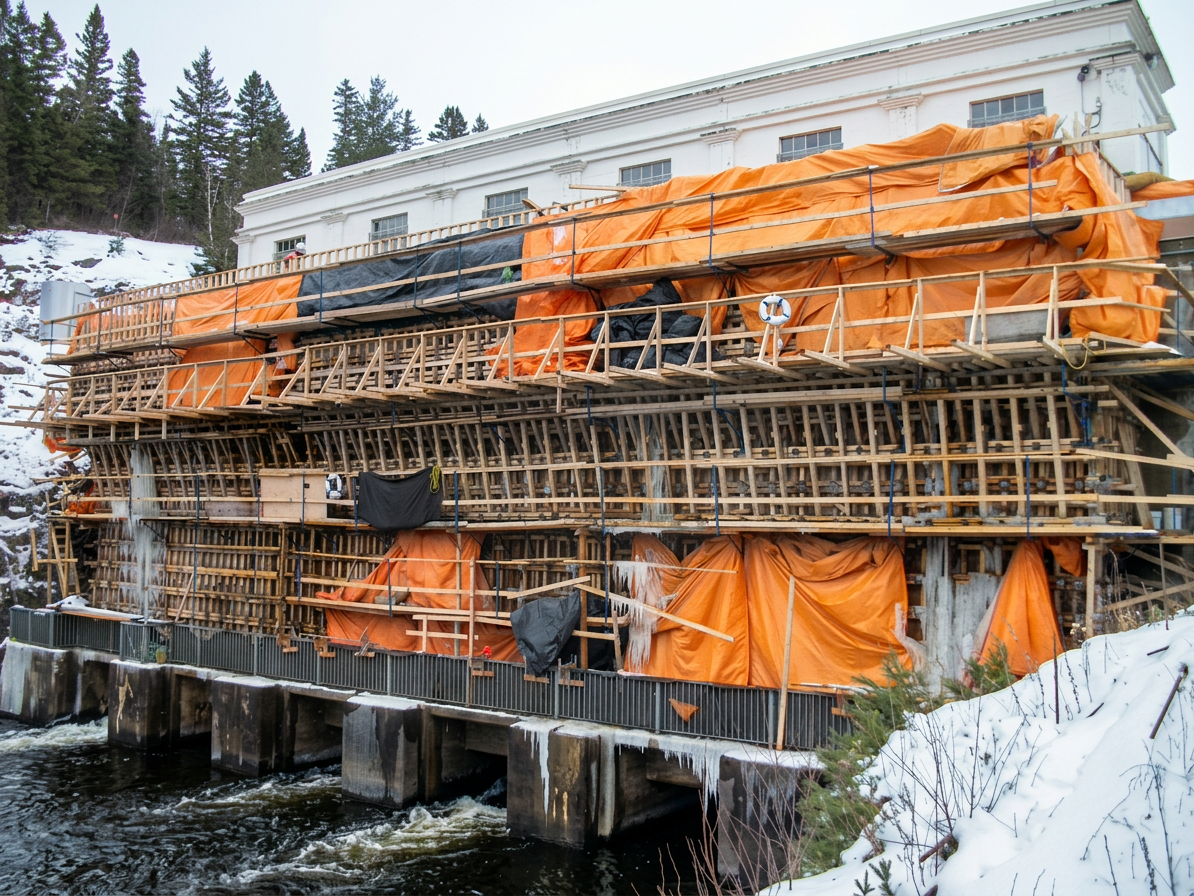 Mise aux normes barrages Pibrac-Est et Ouest | Saguenay Interprojet Construction | Entrepreneur général en génie civil et bâtiment au Québec