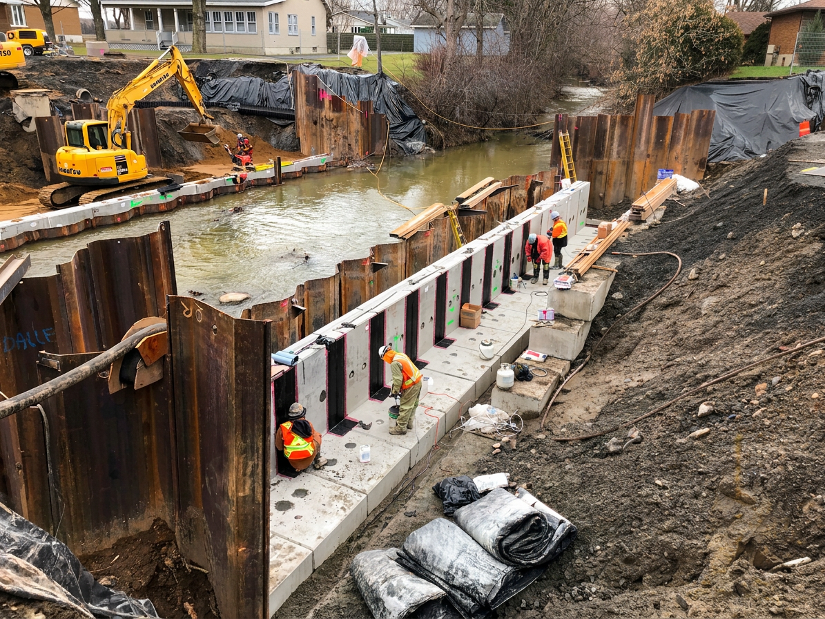 Réfection du pont Jones | Sainte-Anne-de-Sabrevois Interprojet Construction | Entrepreneur général en génie civil et bâtiment au Québec
