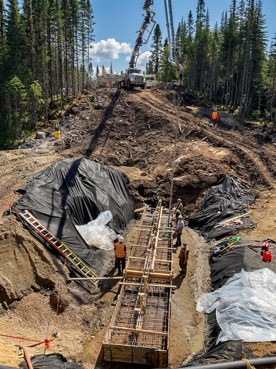 Reconstruction du barrage et de la digue Émilie Interprojet Construction | Entrepreneur général en génie civil et bâtiment au Québec