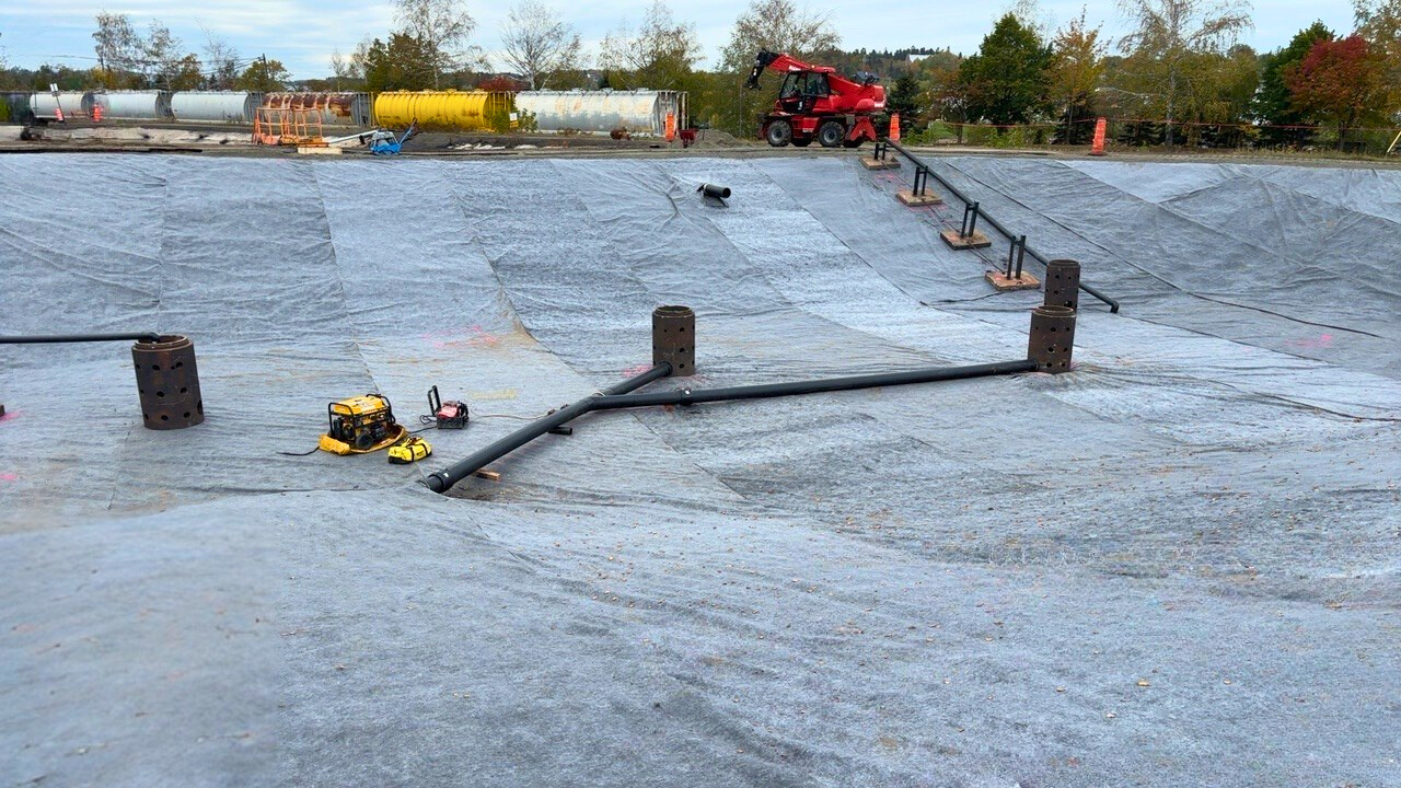 Reconstruction d’un bassin de sédimentation pour Rio Tinto | La baie Interprojet Construction | Entrepreneur général en génie civil et bâtiment au Québec