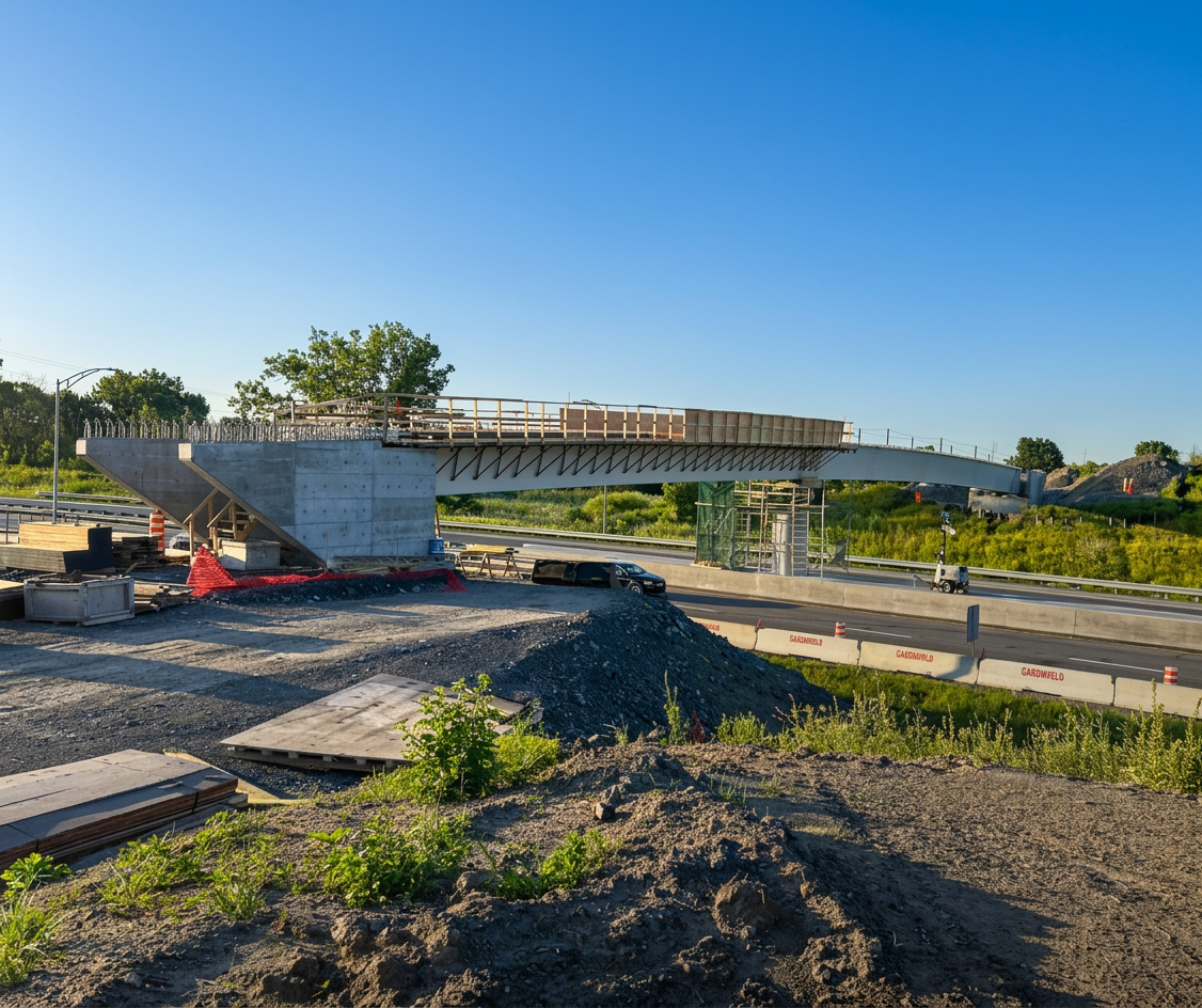 Piste multifonctionnelle | Pont Samuel-De Champlain Interprojet Construction | Entrepreneur général en génie civil et bâtiment au Québec