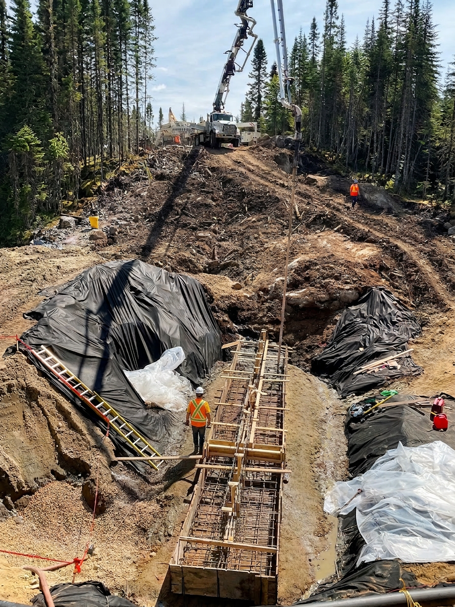 Construction d’un barrage et d’une digue en milieu isolé | Wendake Interprojet Construction | Entrepreneur général en génie civil et bâtiment au Québec