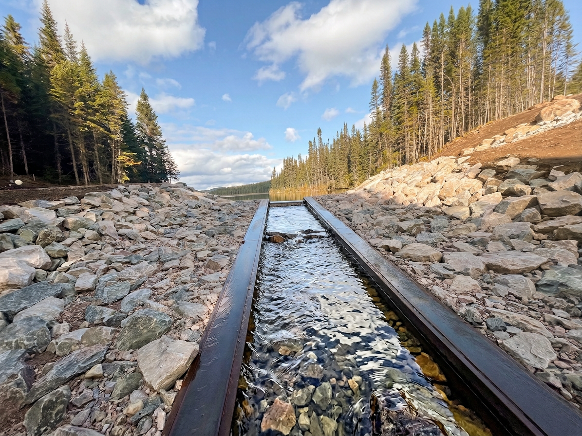 Construction d’un barrage et d’une digue en milieu isolé | Wendake Interprojet Construction | Entrepreneur général en génie civil et bâtiment au Québec