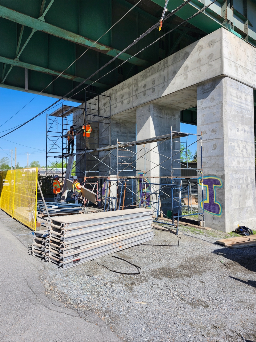 Réparation et peinture de la structure d’acier du pont Jacques-Cartier | Sherbrooke Interprojet Construction | Entrepreneur général en génie civil et bâtiment au Québec