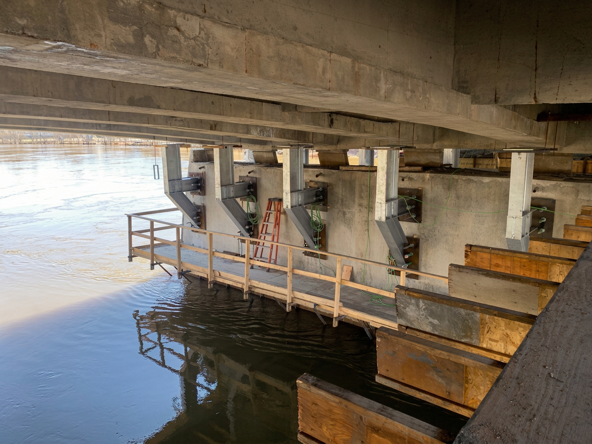 Réfection de la structure du pont de Maniwaki Interprojet Construction | Entrepreneur général en génie civil et bâtiment au Québec