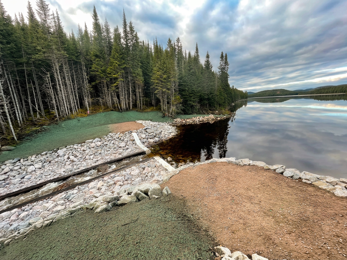 Construction d’un barrage et d’une digue en milieu isolé | Wendake Interprojet Construction | Entrepreneur général en génie civil et bâtiment au Québec