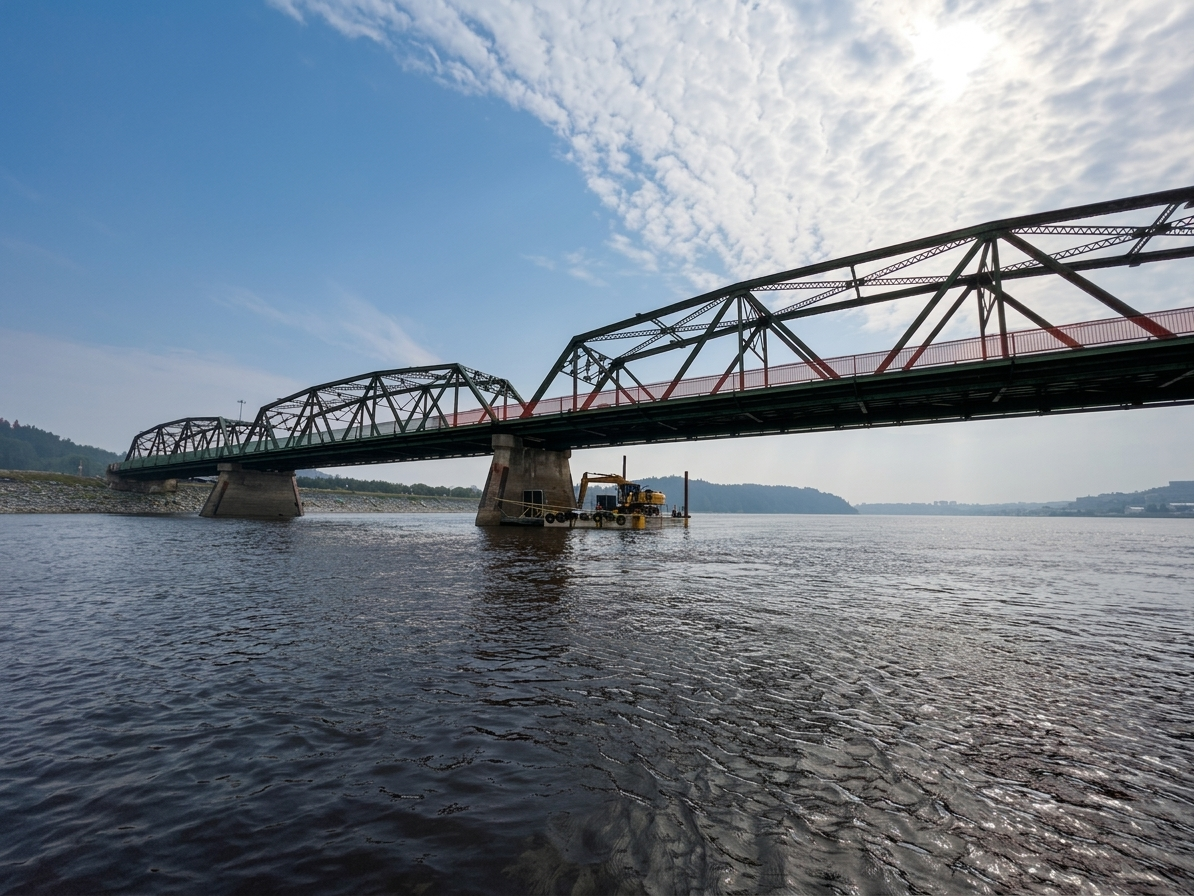 Pont St-Anne | Réfection pilier et tablier Interprojet Construction | Entrepreneur général en génie civil et bâtiment au Québec