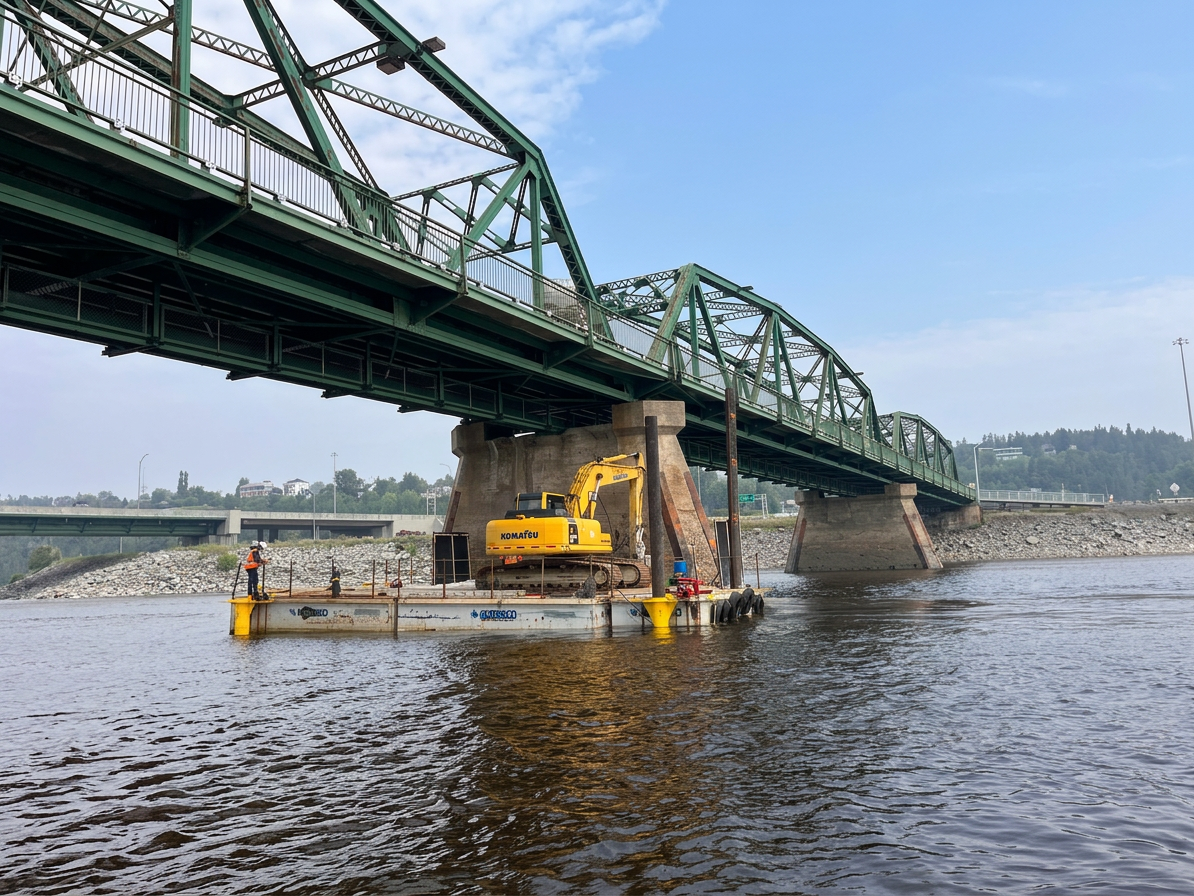 Pont St-Anne | Réfection pilier et tablier Interprojet Construction | Entrepreneur général en génie civil et bâtiment au Québec