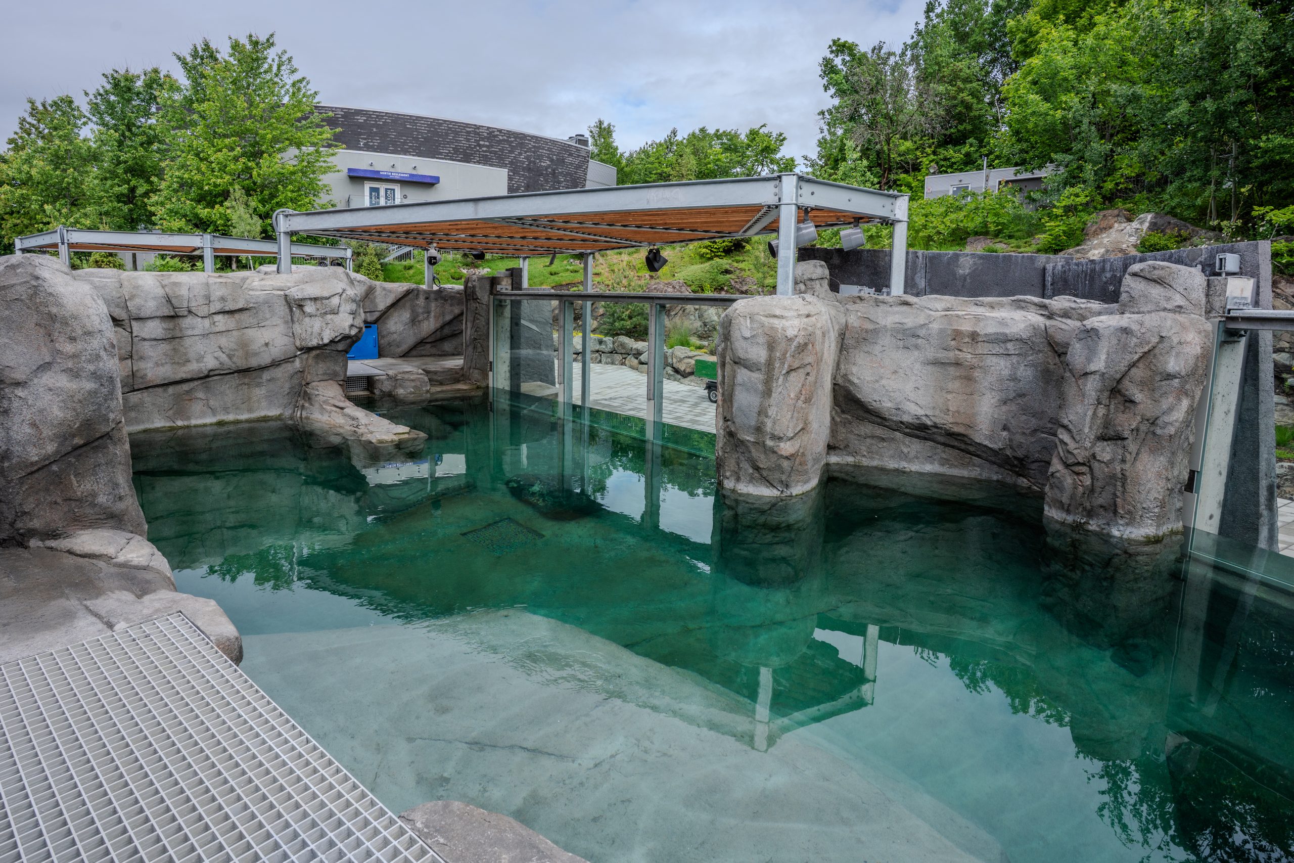 Construction et aménagement habitat louphoque | Aquarium du Québec Interprojet Construction | Entrepreneur général en génie civil et bâtiment au Québec