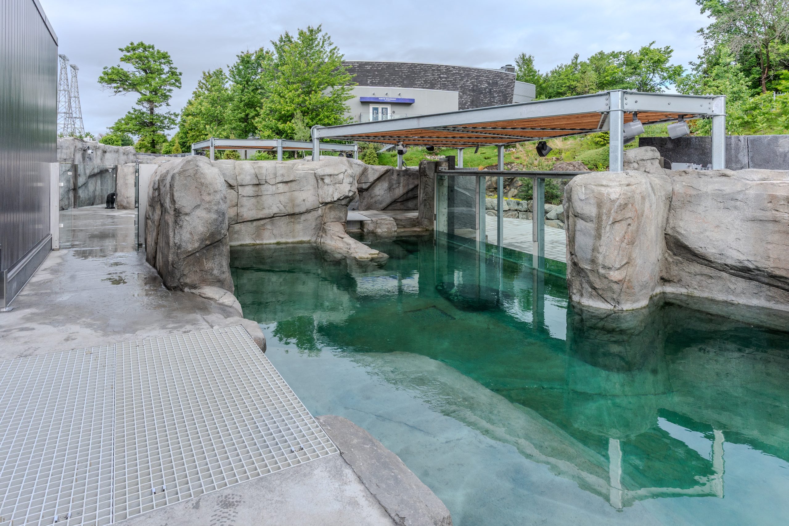 Construction et aménagement habitat louphoque | Aquarium du Québec Interprojet Construction | Entrepreneur général en génie civil et bâtiment au Québec