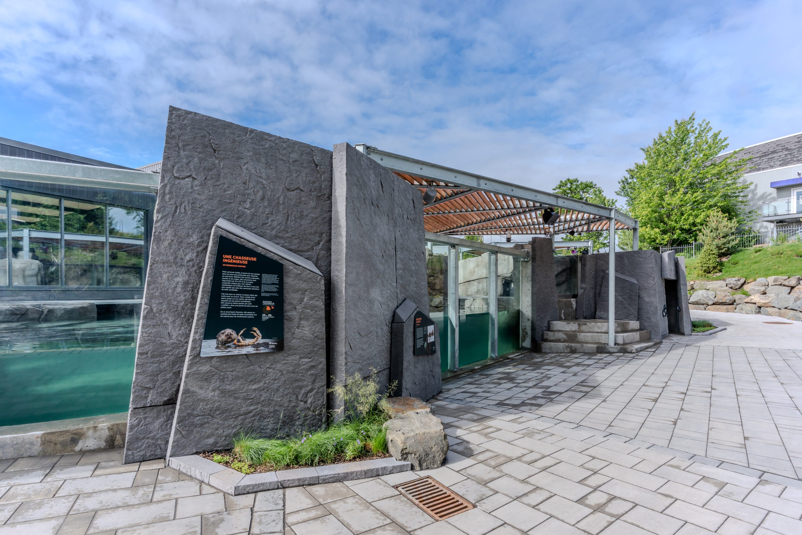 Construction et aménagement habitat louphoque | Aquarium du Québec Interprojet Construction | Entrepreneur général en génie civil et bâtiment au Québec